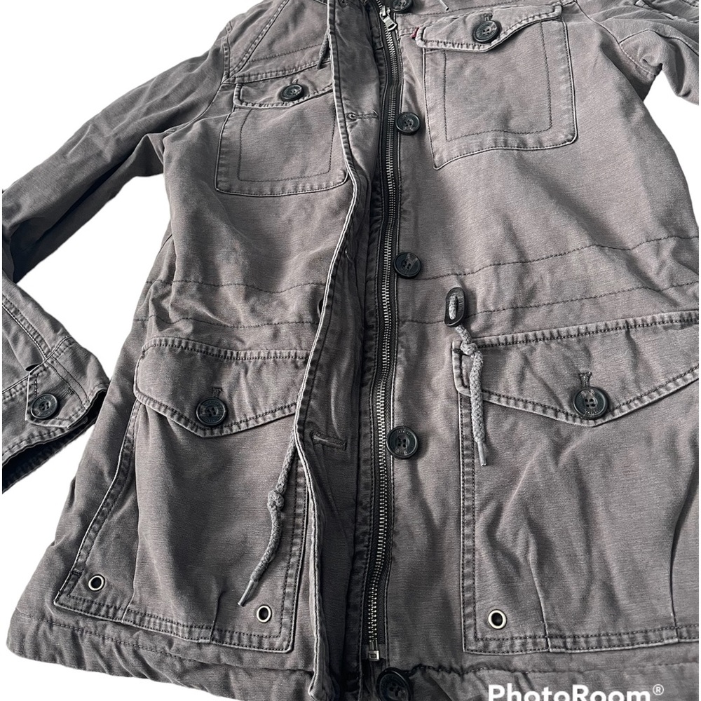 New Without Tags Women’s Small Levi Strauss & Co. Gray Wash Utility Jacket - Picture 8 of 16